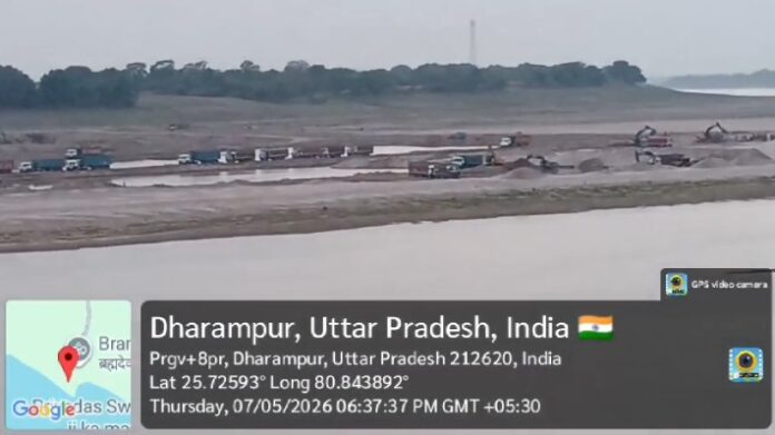 Allegations of illegal mining in Banda spark uproar, claims of machine mining in Yamuna riverbed