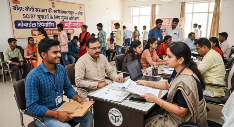 योगी सरकार की पहल पर  इंटरव्यू, मुफ्त ट्रेनिंग से आत्मनिर्भर बनेंगे SC/ST वर्ग के युवा चयन प्रक्रिया की हुई शुरुवात, युवाओं का हुआ इंटरव्यू